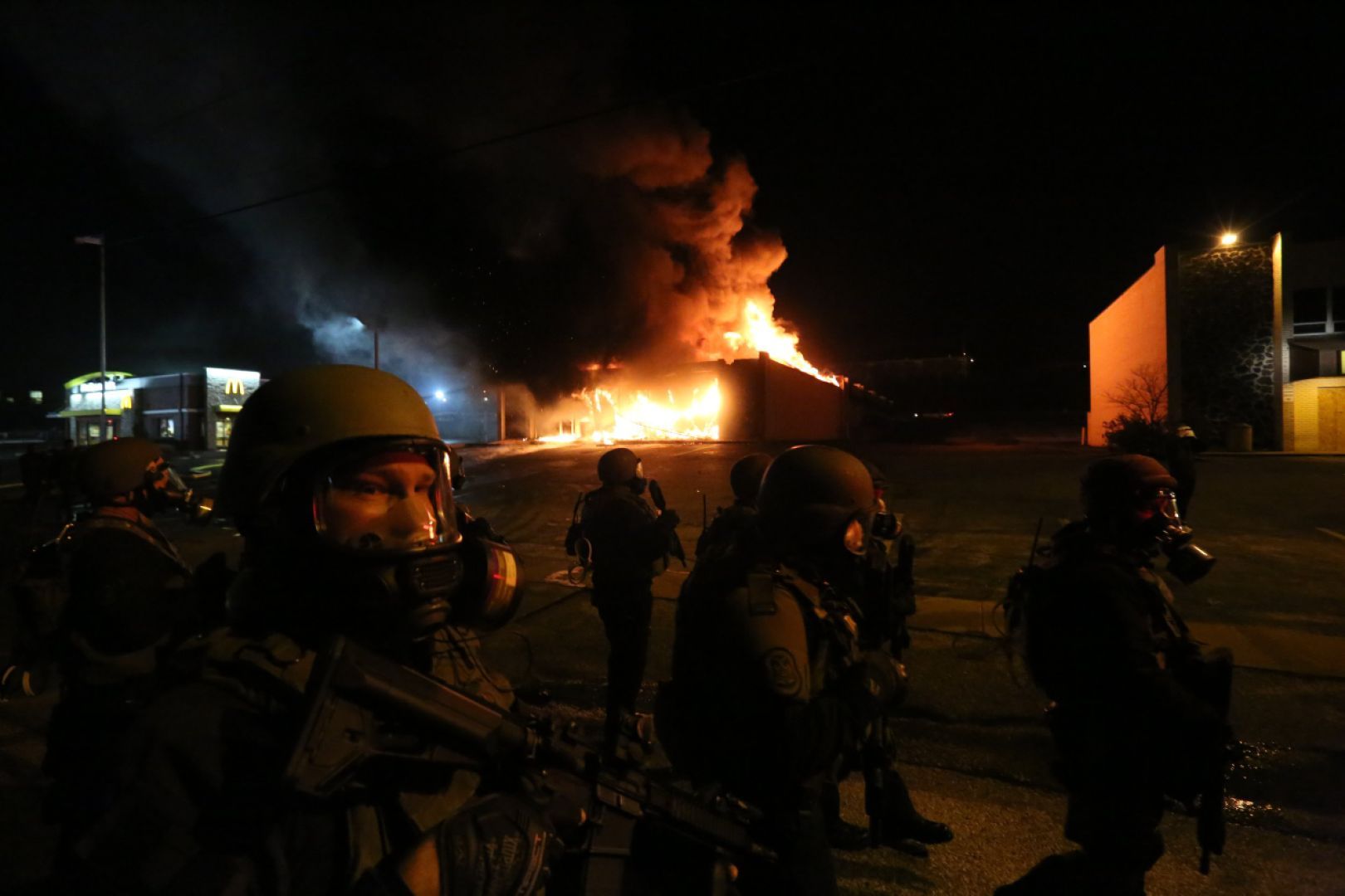 Beauty Town burns on W. Florissant Avenue